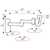 ITB Bras écran TFT vesa pivotant Easy Three Black
