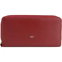 Golden Head Polo Zipped Ladies Purse Wallet Outside Zipped Compartment Red