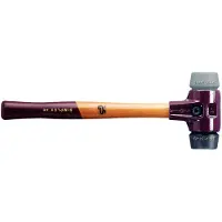 HALDER SIMPLEX Schonhammer Ø 40 mm Gummi / TPE-mid grau mit Tempergussgehäuse