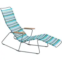 Houe CLICK Sunrocker Liegestuhl Bambusarmlehnen Stahlgestell