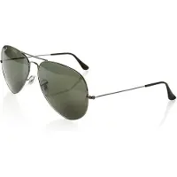 Ray-Ban RB 3025 AVIATOR LARGE METAL Unisex-Sonnenbrille Vollrand Pilot Metall-Gestell, grau