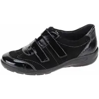 Semler Birgit Damen Klettschuh in Schwarz, Größe 8