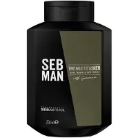 Sebastian SebMan The Multitasker 3in1 Shampoo 250ml - Hair, Beard & Body Wash