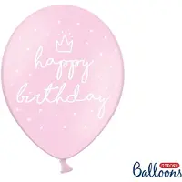 Party Deco Starke Luftballons 30 cm, glücklich..., P.B. Pink (1 Pck