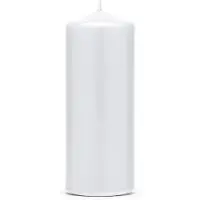 Party Deco Kerze Weiss Matt 15x6cm - (1St.)