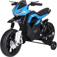 HOMCOM Kindermotorrad Kinder-Elektromotorrad 3-6 Jahren Elektrofahrzeuge Blau