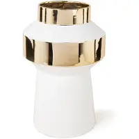Pols Potten Vase Object White & Gold Medium