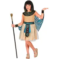 Widmann ÄGYPTISCHE HERRSCHERIN (Kleid mit Armstulpen und Umhang), 140 cm / 8-10 Years