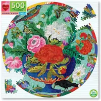 Eeboo Rundpuzzle Blumen und Vögel 500 Teile