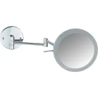 Wenko Power-Loc LED Wandspiegel Aura, Befestigen ohne bohren, mit hochwertigem Acrylrahmen Wenko Chrom