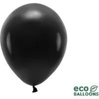 Party Deco Öko-Luftballons 30 cm Pastell, Schwarz (1 Pck