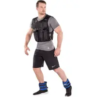 Tunturi Gewichtsweste für Sport, 1,25 kg Gewichte bis zu 10 kg, Unisex Weste, verstellbar, für Krafttraining, Laufen mit Sicherheitsreflektoren