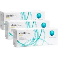 Aquaclear airOne toric (30er Packung) Tageslinsen (-0.25 dpt, Zyl. -2.25, Achse 90 & BC 8.6) mit UV-Schutz für Allergiker & trockenere Augen