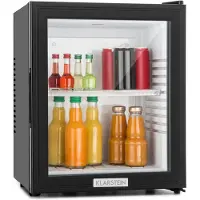 Klarstein Brooklyn Minibar 23 Liter Klasse E schwarz Glas 0dB Schwarz