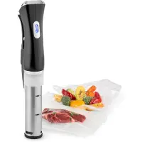 Klarstein Quickstick- Sous-Vide Garer, Präzisionskochtopf, Schongarer, 1300 Watt, Timerfunktion, 3D Circulating, 0-95 °C, LCD Touch-Display, wasserdicht, bis 20 Liter, schwarz