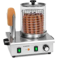 Klarstein Wurstfabrik Pro 550 Hot Dog Maker 550W 2 Spieße 5L 30-100¬∞C Edelstahl Silber