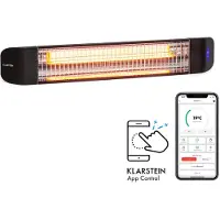 Blumfeldt Klarstein Heizstrahler, Elektrische Heizung Terrasse & Garten, Infrarotstrahler mit WiFi App-Steuerung, Timer, LED-Anzeige, IP65 Infrarot Heizstrahler, CO2-Freie, Energieeffiziente Heizung, 2400W