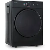 Klarstein Jet Set Wäschetrockner, 1020 W, freistehend / Unterbau, , 3 kg, Ablufttrocknung, Wärmewahl, Timer, Kompakt: 49 x 69 x 47,5 cm (BxHxT), Edelstahltrommel, schwarz