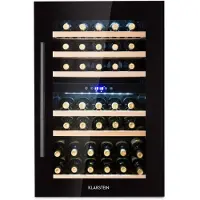 Klarstein Vinsider 41 Built-in Duo Onyx Einbau-Weinkühlschrank 41 Fl 2 Zonen