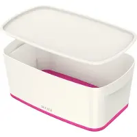 Leitz 5229-10-23, Ablageschale, Pink, Weiß, Rechteckig, Acrylnitril-Butadien-Styrol (ABS), Einfarbig, Drinnen