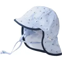 Sterntaler Schirmmütze mit Nackenschutz Anker in himmelblau | Gr.: 47 cm