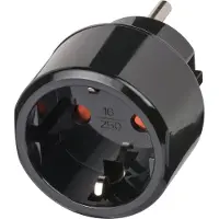 Brennenstuhl Travel Adapter, 250 V, Schwarz, 15 A