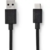 Nedis USB 3.0 Typ C Kabel (Stecker auf Stecker, 1,0 m) Schwarz