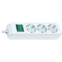 Brennenstuhl Eco-Line Steckdosenleiste mit Schalter 3-fach weiß 3m H05VV-F 3G1,5, 1152320400