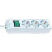 Brennenstuhl Eco-Line Steckdosenleiste mit Schalter 3-fach weiß 5m H05VV-F 3G1,5, 1152920
