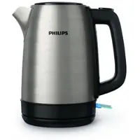 Philips Daily Collection HD9350/90 Federbel. Deckel, Metallwasserkocher, Lichtanzeige, 1,7 l, 2200 W, Metall, Wasserstandsanzeige, Drahtlos, Filterung