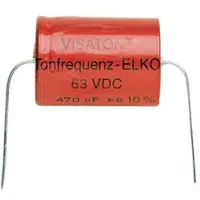 Visaton VS-330/63BA, Rot, Fixed capacitor, Zylindrische, Gleichstrom, 330000 nF, 10%