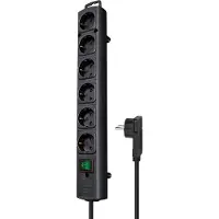 Brennenstuhl 1153300100, 2 m, Drinnen, Schwarz, 6 AC-Ausgänge, 420 mm, Schwarz