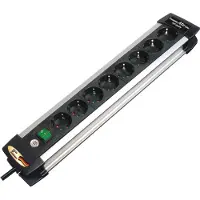 Brennenstuhl -Alu-Line Steckdosenleiste 8-fach 3m H05VV-F 3G1,5, 1391000018