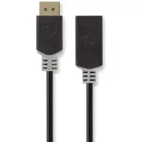 Nedis Displayport-Kabel DisplayPort Stecker HDMIT Stecker 4K@30Hz Vergoldet 0.20 m rund PVC Anthrazi