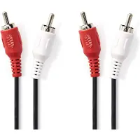 Nedis Valueline Audiokabel Stereo, 2 x Cinch-Stecker auf 2 x Cinch-Stecker, 3 m, Schwarz