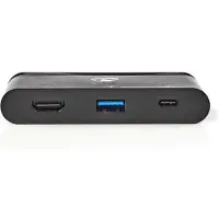 Nedis USB-Adapter USB 3.1 USB Type-C USB Type-A / USB Type-C / 1x HDMI, Schwarz (TCARF240BK)