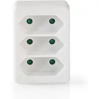 Nedis Stromverteiler - Typ F (CEE 7/7) - 250 V AC 50 Hz - Frankrech / Type C (CEE 7/16) - 250 V AC 50/60 Hz - 2.5 A - 1700 W - Weiss