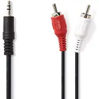 Nedis Stereo-Audiokabel männlich oder 3,5 mm – 2 x Cinch-Stecker. 1.50 m Schwarz