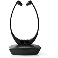 Nedis Wireless-TV-Kopfhörer - RF, Frequenz 868 Mhz - Im Ohr - Batterie 1 Betriebszeit Standardnutzung: 270 min - 35 m - Digital Audio - Balancekontrolle - Schwarz
