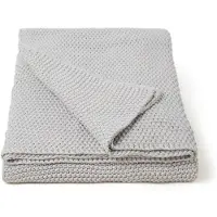Marc O'Polo Plaid Nordic Knit Plaid Silber-130 x 170 cm
