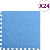 vidaXL Bodenmatten 24 Stk. 8,64 m² EVA-Schaumstoff Blau