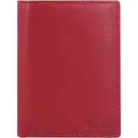 Esquire Leder Geldbörse RFID Large Wallet Red rot