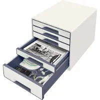 Leitz Wow Desk Cube 5 Schubladen 1 Große Und 4 Kleine Buc-schubladen