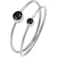 Elli Ring 2Er Set Kristalle 925 Sterling Silber Elli Silber