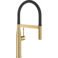 GROHE Essence, Standard, Schwarz, Gold, Hebelgriffe, Einzelbild, 1/2", Type U