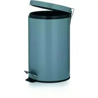 kela Treteimer Silent Close Leandro Metall hellgrau Matt 39cmh 25cmØ 12L, 10933