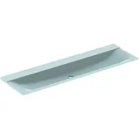 Geberit Möbelwaschtisch XENO² 1600 x 480 mm, ohne Überlauf ohne Hahnloch weiß-alpin