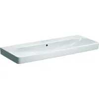 Geberit Smyle Square Waschtisch 500225, 120x48cm, ohne Hahnloch, mit Überlauf, 500.225.01.1, Farbe: Weiß