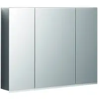 Geberit Option Plus Spiegelschrank, mit Beleuchtung, drei Türen, 90x70x17,2cm, Korpus, Tür innen, Tür außen: verspiegelt, 1 Stk.