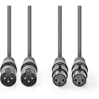Nedis Audiokabel XLR kompensiert 2X XLR 3-Pin Mach